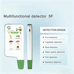 6 in 1 Greentest ECO 5F Food Nitrate Tester, High Accuracy Radiation Detector Geiger Counter Water Quality Meter TDS Hardness PPM Analyzer Dosimeter for Vegetable, Fruit, Meat, Fish, Water