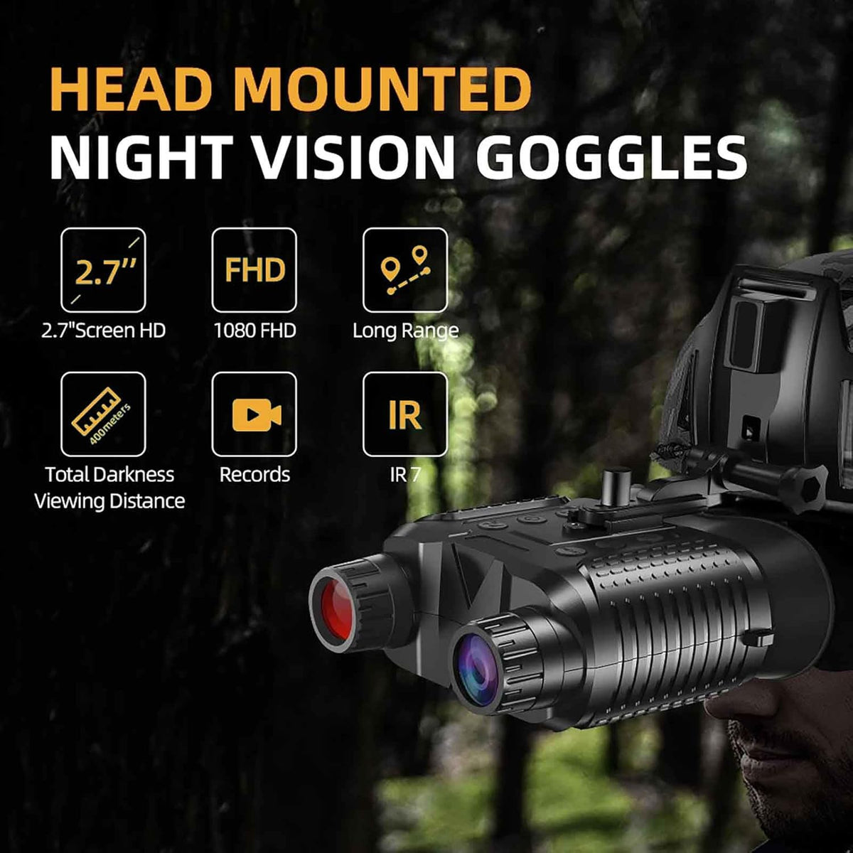 Skiovemi Night Vision Glasses - 8X Magnification Binoculars