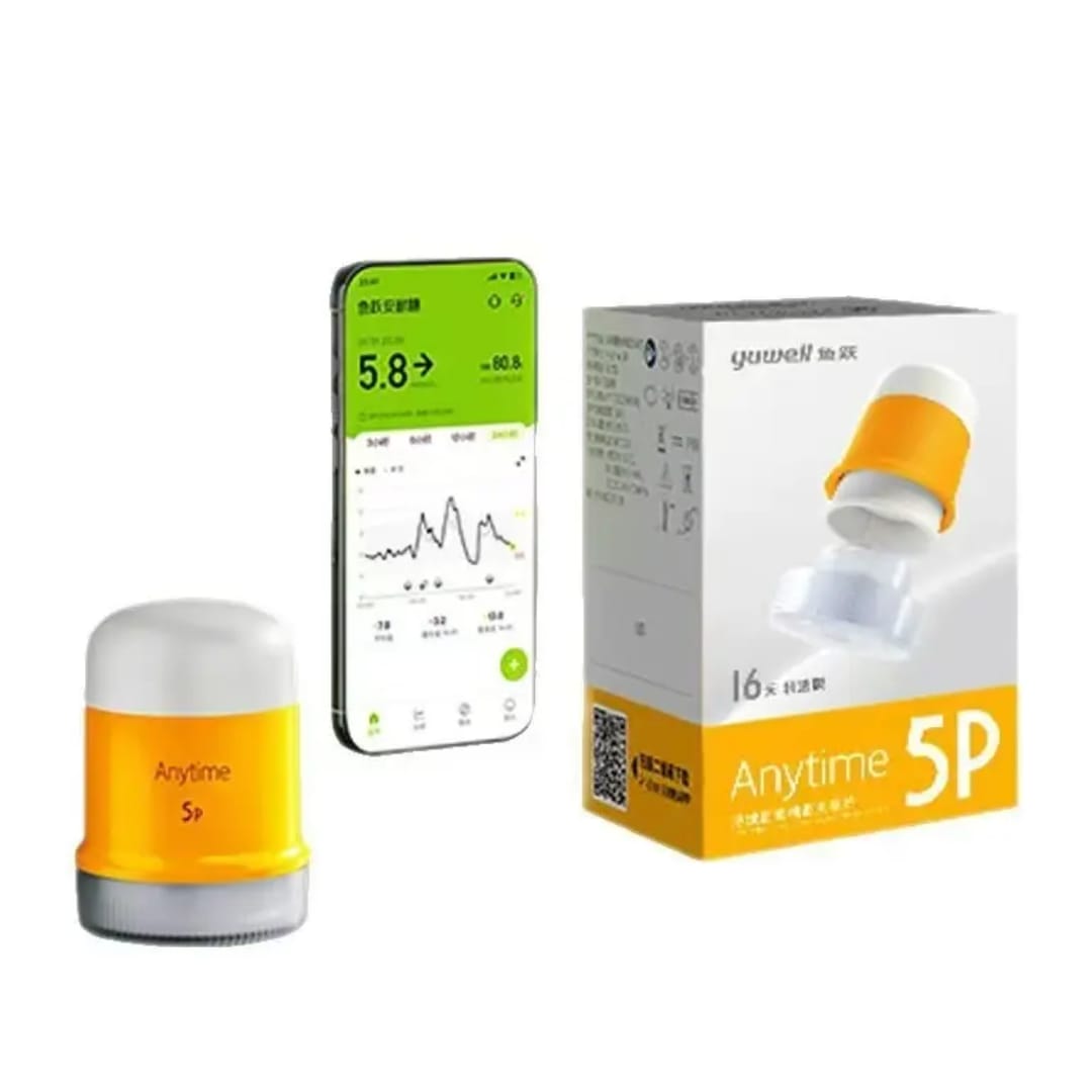 CGM Wearable Glucose Monitor - No Finger Prick, Wireless