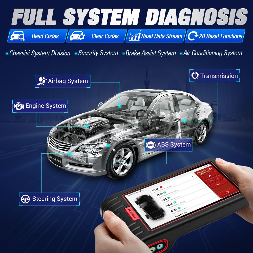 Calmora Thinkscan Max Car Diagnostic Scan Tool for All Vehicles All System OBD2 Scanner with 28 Maintenance Functions , AutoVIN /IMMO /EPB /BMS/SAS/ABS Bleeding/TPMS Sevices etc