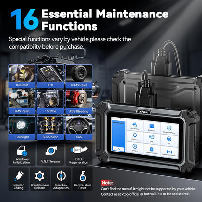 CALMORA XTOOL D5S OBD2 Scanner Code Reader 2024 for Cars and Trucks with 15 Reset Functions, Crank Sensor Relearn, FCA AutoAuth, CAN FD for GM, ABS Engine SRS Transmission Tool