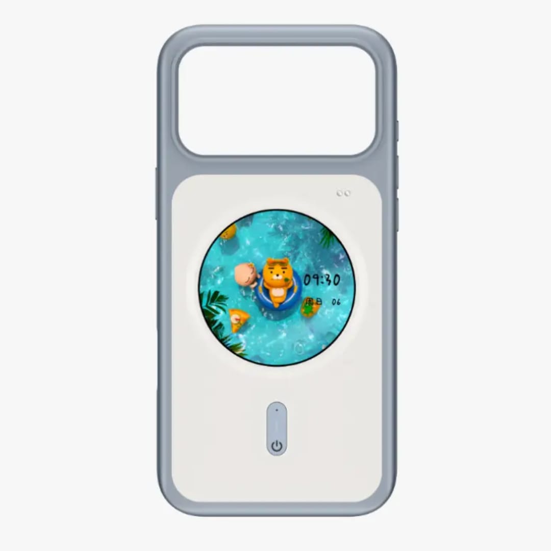 Smart Case with HD Screen Display compatible for iPhn 17 Pro Max | Voice Recording Compatible Case | Calls, Messages Alerts on Case Screen