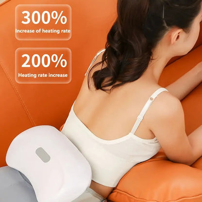 CALMORA Electric Heating Kneading Dual Roller Waist Massage Belt Jade Roller Slimming Vibrating Abdominal Massager Machine