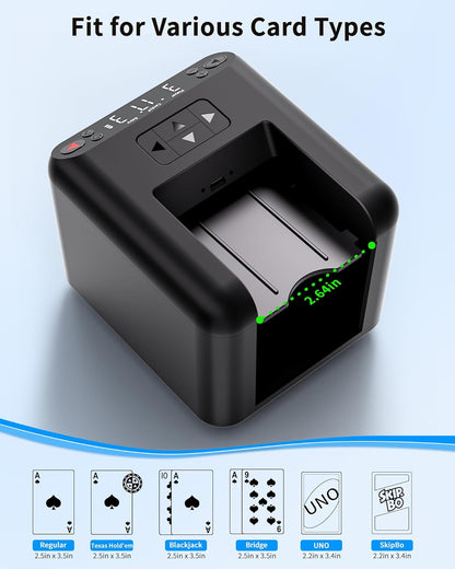 CALMORA Automatic Card Dealer for 1-12 Players, Electric Playing Cards Dealer Machine