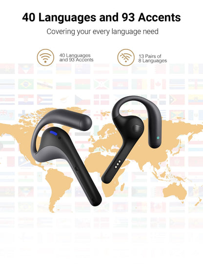CALMORA Timekettle W4 Pro AI Interpreter Earbuds,Bidirection Simultaneous Translation, Translator Device Supporting 40 Languages,Tanslator Earbuds for Video and Phone Calls, Compatible with iOS and Android