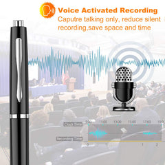 Calmora Digital Voice Recorder 16GB Voice Activated Recorder for Lectures Interviews Meeting Students Classes, Mini Audio Recording Device Portable USB MP3 Playback