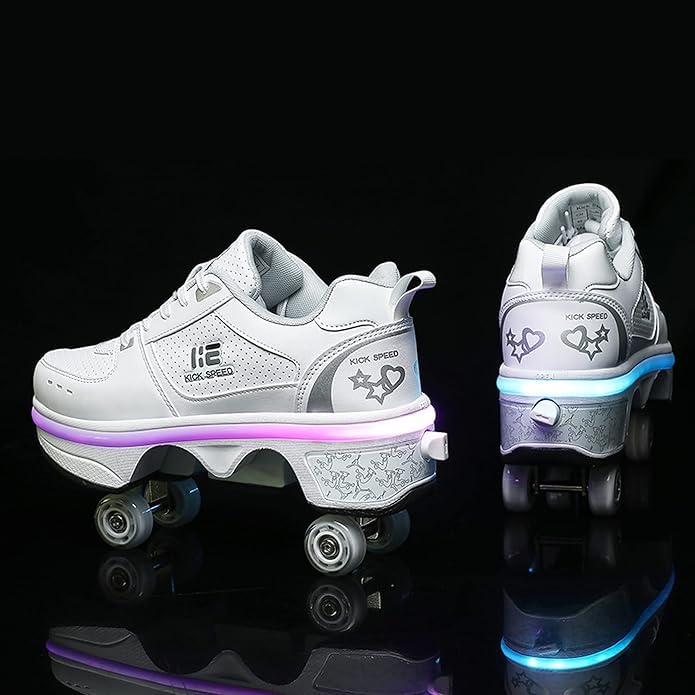 Roller Skates for Women - Adjustable Quad Skating Shoes