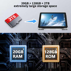 CALMORA Android 16 10Inches Tablets, 20GB RAM 128GB ROM 1TB Expandable, 2GHz Octa-core Processor, 2 in 1 Tablet with Stylus Mouse Keyboard Case, 5G WiFi6, BT 5.0, 6000mAh, Widevine L1, GMS