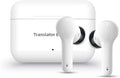 ANFIER M6 Translator Earbuds Language Translator Device Updated Chip 144 Languages and Acccents 0.5s Rapid Translation Music Calling and Translation (with Offline Package)