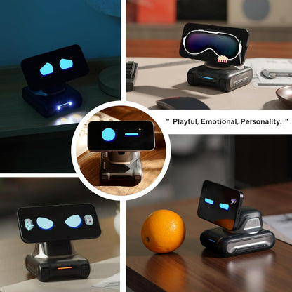 LOOI Robot-Starlight White-AI Desktop Companion, ChatGPT & Gemini Voice Interaction, Visual Understanding, Personality & Memory, 10W Wireless Charging, Tech & Gadget Gift, Electronic pets