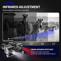 Calmora 4K Digital Infrared Head Mounted Night Vision Goggles for Adults, Thermal Goggles Military Tactical Night Vision Binoculars with 32G Memory Card