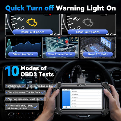 CALMORA XTOOL D5S OBD2 Scanner Code Reader 2024 for Cars and Trucks with 15 Reset Functions, Crank Sensor Relearn, FCA AutoAuth, CAN FD for GM, ABS Engine SRS Transmission Tool