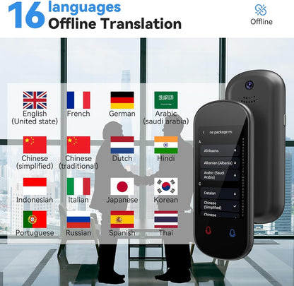 Calmora Language Translator Device No WiFi Needed, 137+ Languages Voice Translator Device Two-Way, Real Time Instant Translation Device Support Offline/Recording/Photo Translation for Travel Business Gift