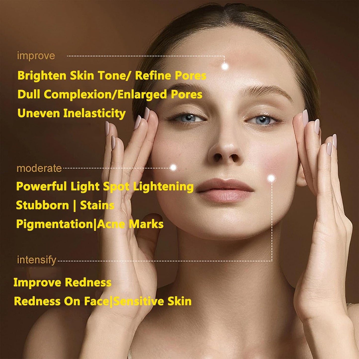 CALMORA Skin Tightening Machine, Photon Skin Rejuvenation Whitening Machine with IPL+LED Technology and 630nm Wavelength, 4 Major Advantages and 0 Medium, 28 Days Visible Results