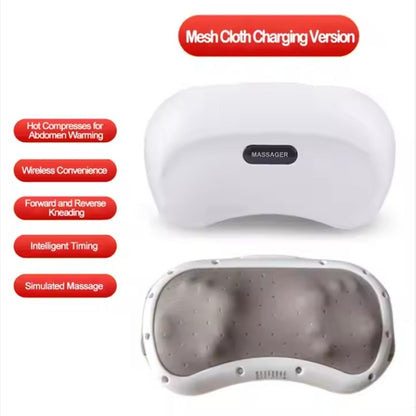 CALMORA Electric Heating Kneading Dual Roller Waist Massage Belt Jade Roller Slimming Vibrating Abdominal Massager Machine