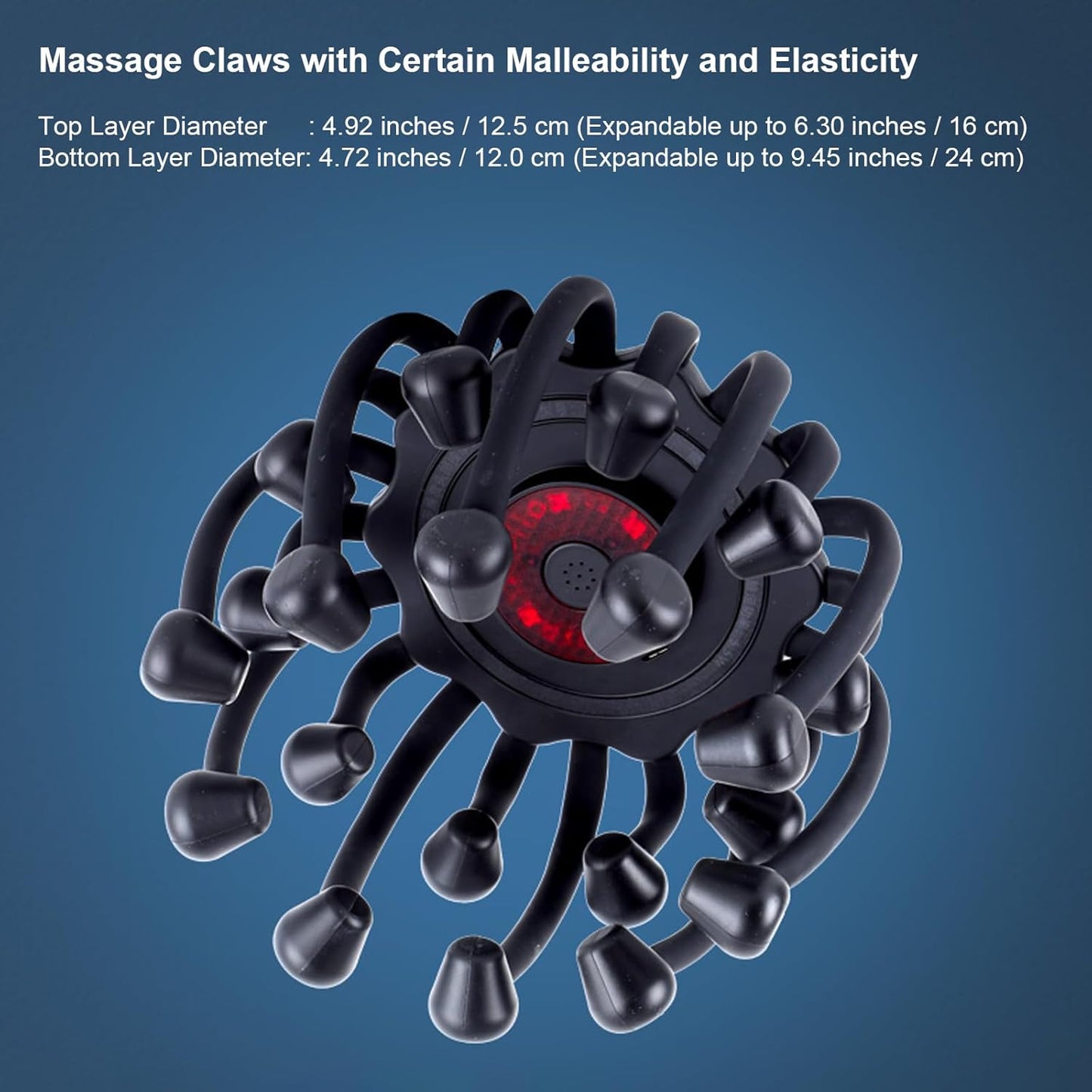 Calmora Octopus Shaped Electric Head Massager Electric Scalp Massager with Red Light