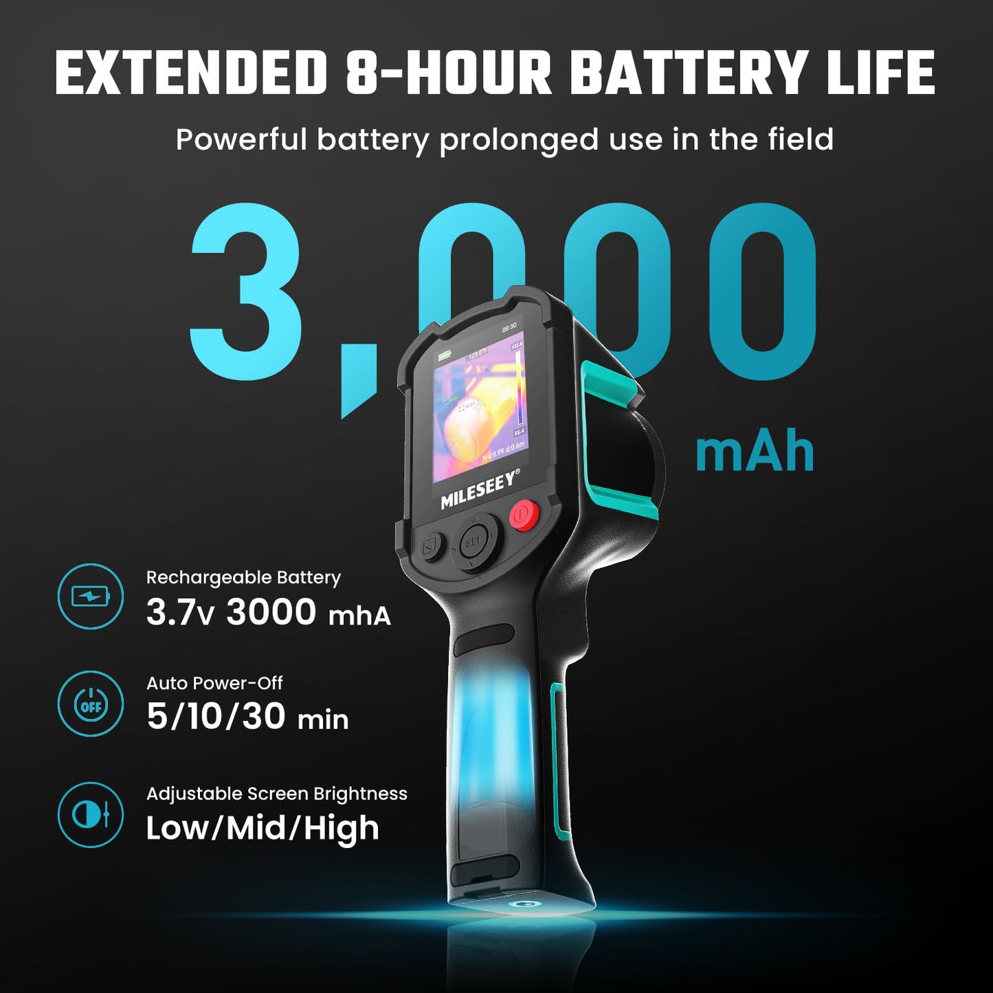 CALMORA TR10 Thermal Camera, Super Resolution 240 x 240, Refresh Rate 25 Hz, Portable Infrared Imager from -4°F to 1022°F, 8 Hours Battery Life