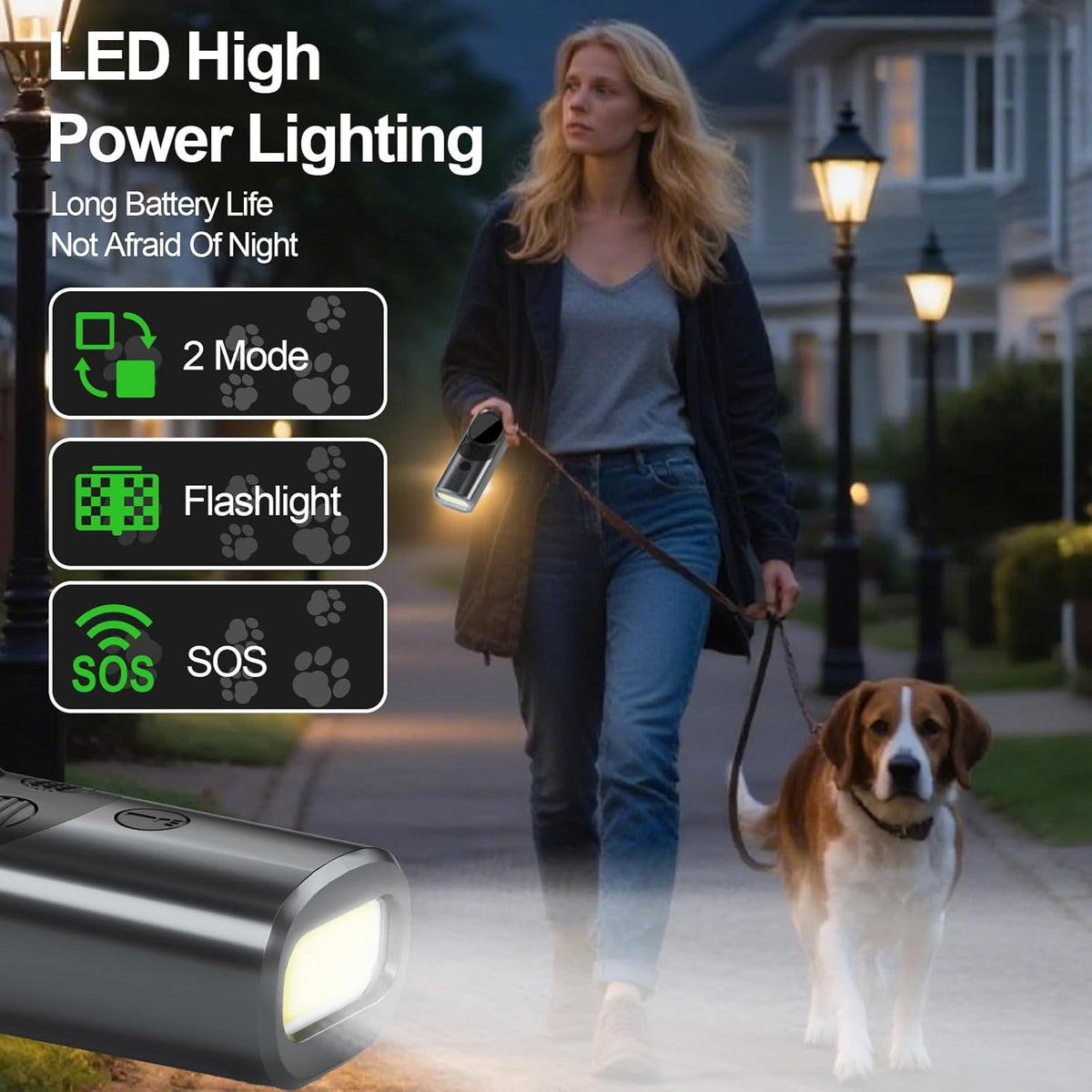 Calmora 3-in-1 Anti-Barking Device – Stop Dog Barking Trainer with LED