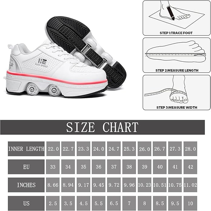 Roller Skates for Women - Adjustable Quad Skating Shoes