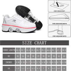 Roller Skates for Women - Adjustable Quad Skating Shoes