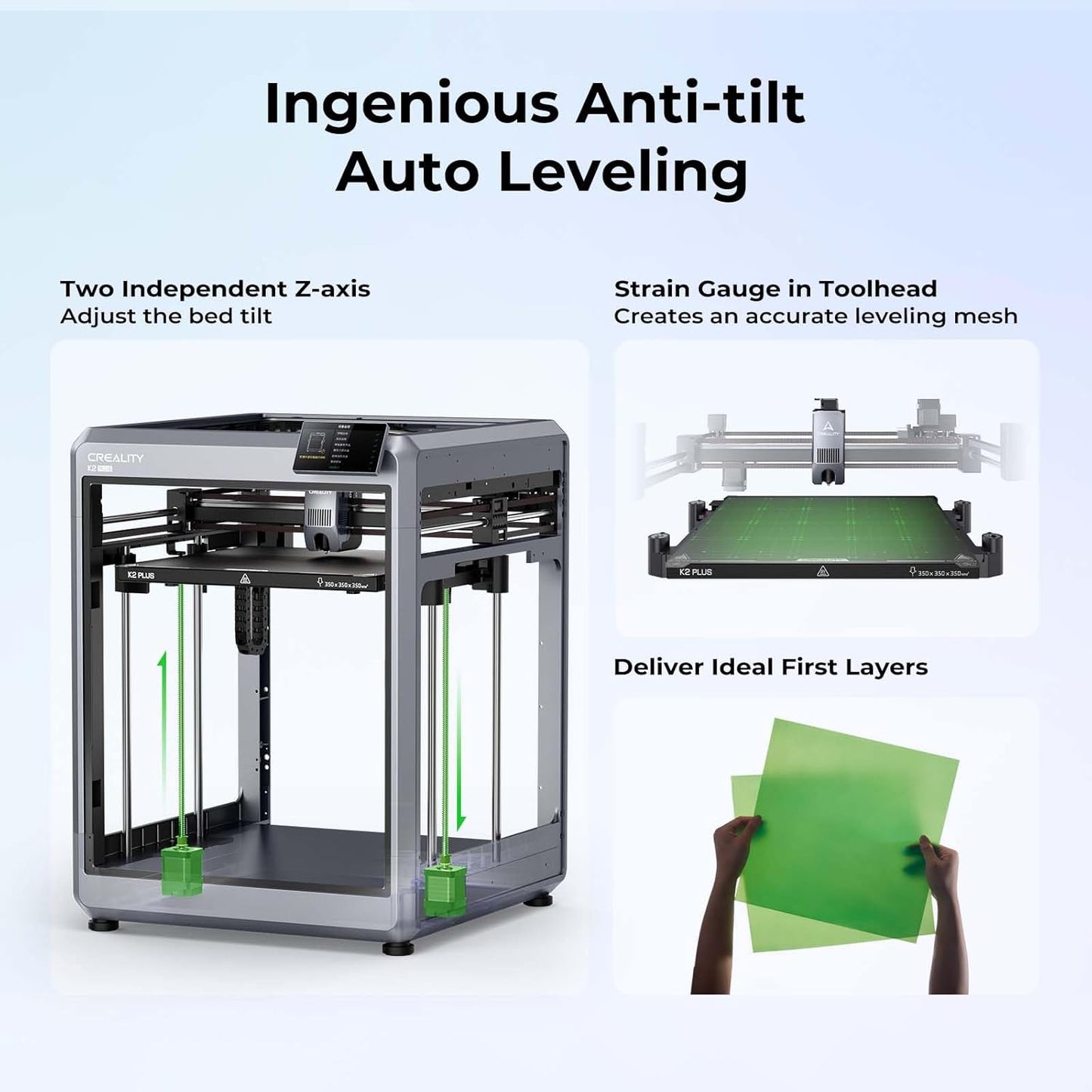 K2 Plus Combo 3D Printer, Multi Color Printing with New CFS, Max 600mm/s Printing Speed, Full-auto Leveling, Next-Gen Direct Drive Extruder, Dual Al Camera, Build Volume 350 * 350 * 350mm