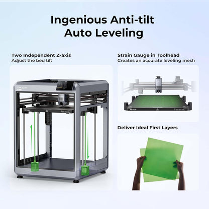 K2 Plus Combo 3D Printer, Multi Color Printing with New CFS, Max 600mm/s Printing Speed, Full-auto Leveling, Next-Gen Direct Drive Extruder, Dual Al Camera, Build Volume 350 * 350 * 350mm