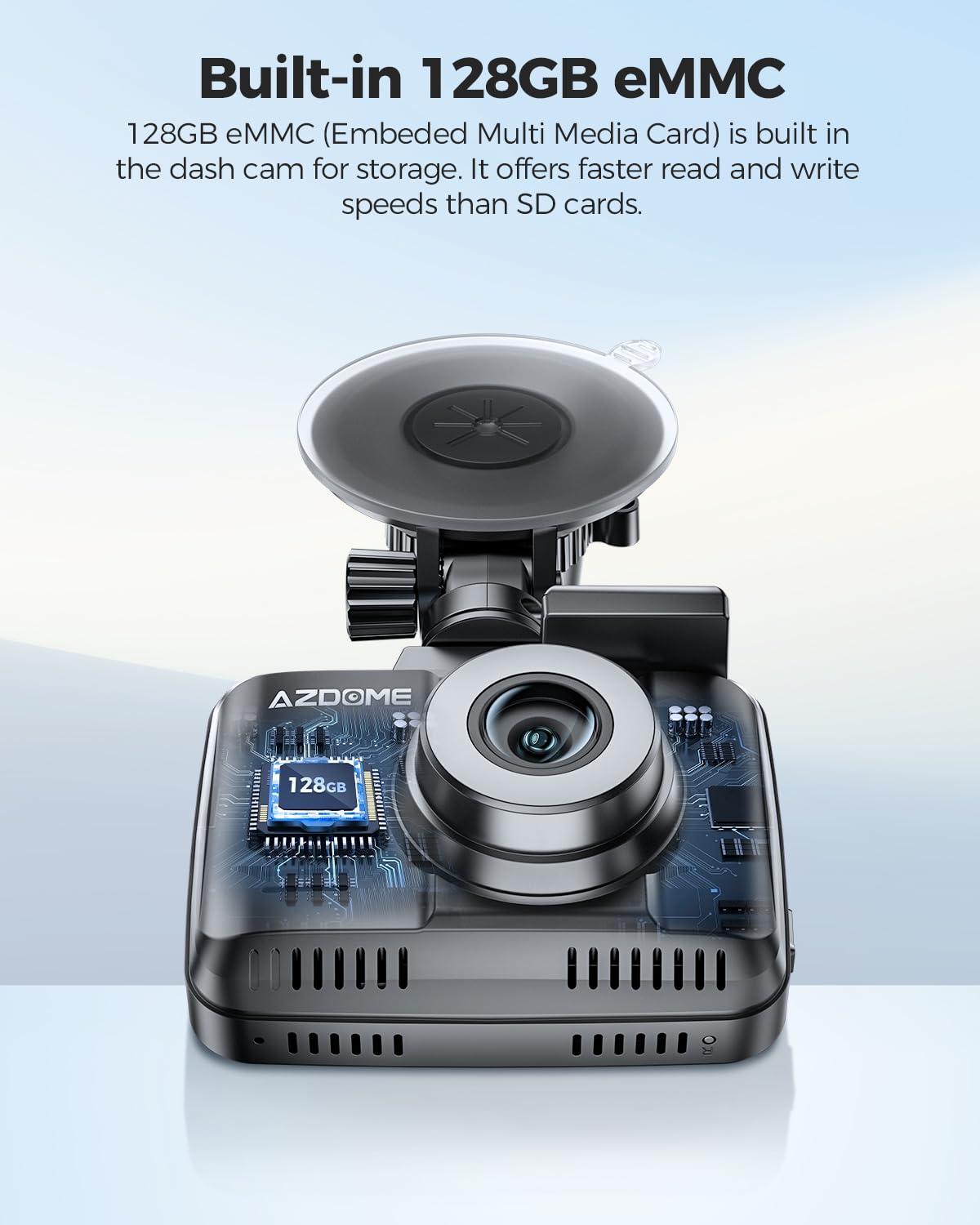 4K HDR Dash Cam Front and Rear with 4-Megapixel Image Sensor, 128GB eMMC, ADAS, 4K+1080P Dash Camera, 5GHz WiFi GPS 24H Parking Mode Car Camera (Delivery in 12 Days)