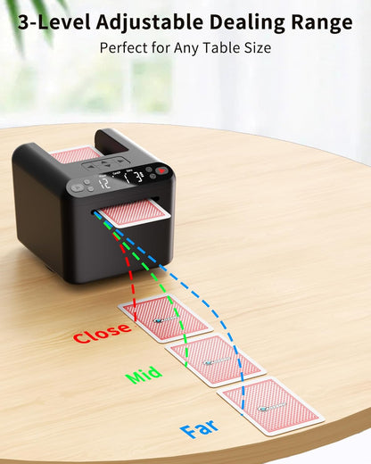 CALMORA Automatic Card Dealer for 1-12 Players, Electric Playing Cards Dealer Machine