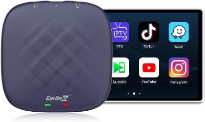 CarlinKit Android 13.0 CarPlay Ai Box Ultra, 8GB+128GB, Snapdragon QCM 6125, 33% Performance Increase, Support Wireless CarPlay/Android Auto, Built-in Google Play Store
