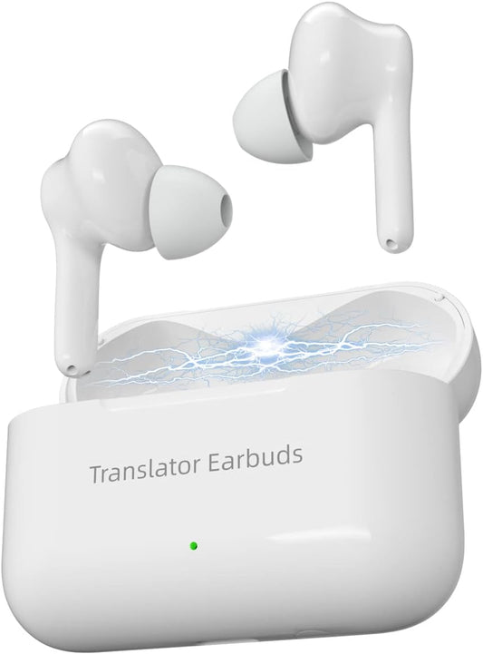 ANFIER Language Translator Earbuds M6 Support 71 Languages & 56 Accents 0.5s Real Time Translation, for Music and Calling, Wireless Translator Device with APP Fit iOS & Android