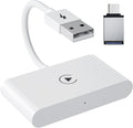 Wireless CarPlay Adapter for iPhone, Wireless Carplay Dongle Converts Factory Cars Wired Carplay to Wireless, Carplay Bluetooth Adapter, 5Ghz WiFi Auto-Connect Online Update, Support iOS 13+, White