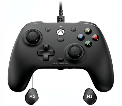 G7 Wired Controller for Xbox Series X|S, Xbox One, Windows 10/11 Black - with Interchangeable White Faceplate No Delay 3.5mm Studio Jack 4 Vibration Motors