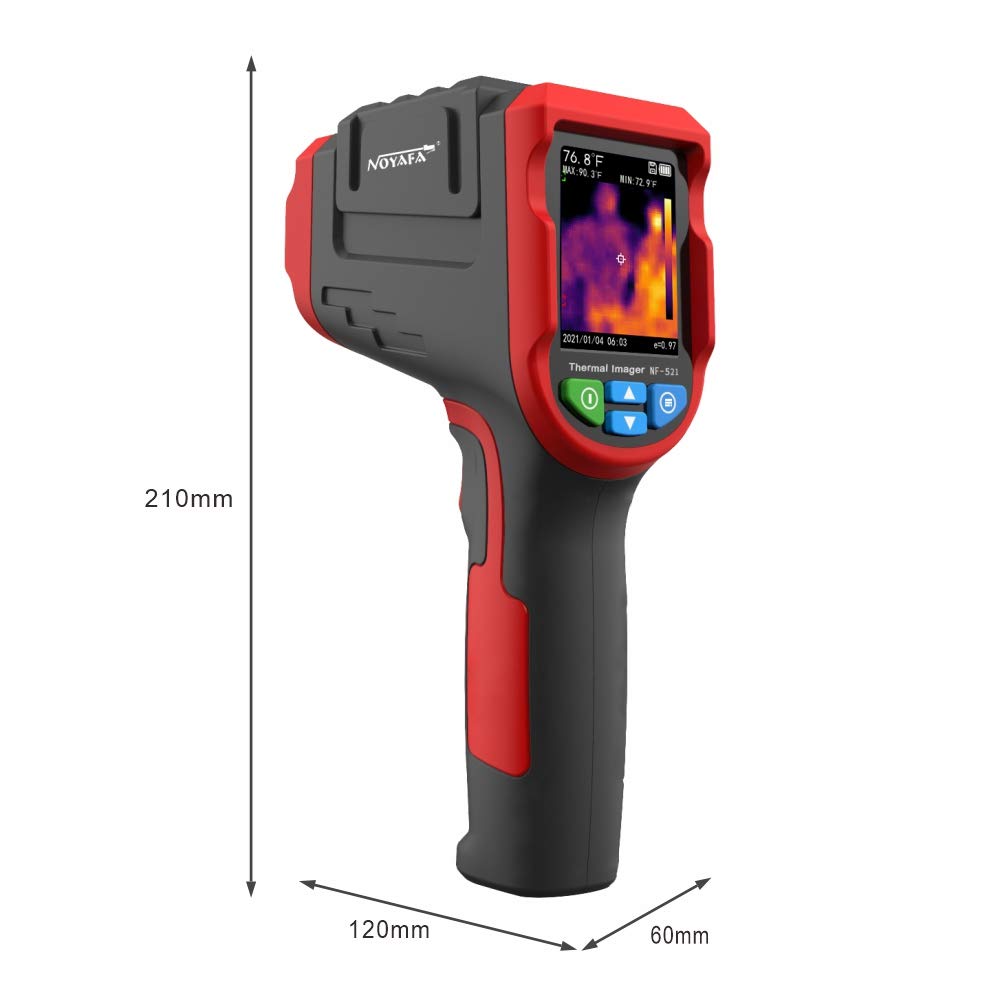 CALMORA Industrial Thermal Imaging Device NF-521, Thermal Imaging Camera with 2.4 Inch LCD Display, 24 * 24 Pixels Resolution with Memory Storage