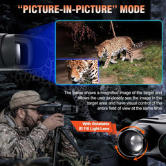Calmora Night Vision Binoculars with Range Function, Detachable 3000mAh-3000mAh Rechargeable Batteries, Long Viewing Range, Large Screen with 10X Digital Zoom, Powerful Glasses