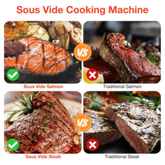 CALMORA Sous Vide Machine WIFI, Sous Vide Cooker 1100W Cooking Machine with LED Stainless Steel Precision Cooker Immersion Circulator