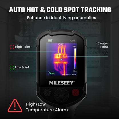 CALMORA TR10 Thermal Camera, Super Resolution 240 x 240, Refresh Rate 25 Hz, Portable Infrared Imager from -4°F to 1022°F, 8 Hours Battery Life