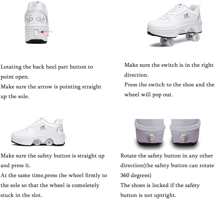 Roller Skates for Women - Adjustable Quad Skating Shoes