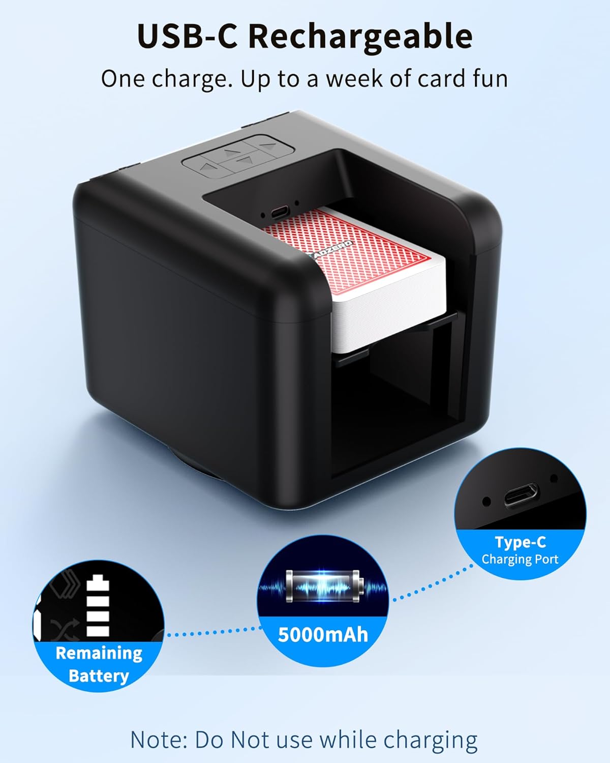 CALMORA Automatic Card Dealer for 1-12 Players, Electric Playing Cards Dealer Machine