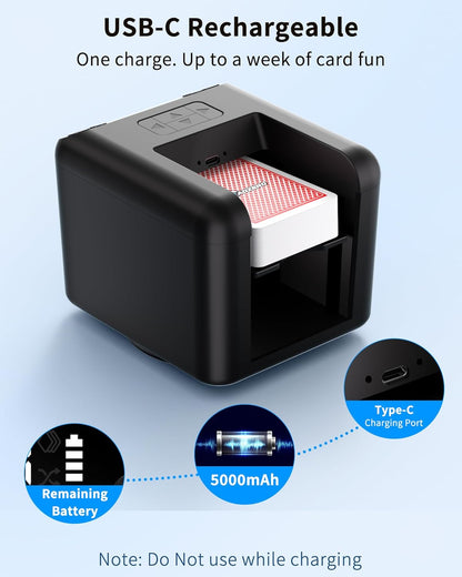 CALMORA Automatic Card Dealer for 1-12 Players, Electric Playing Cards Dealer Machine