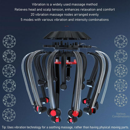 Calmora Octopus Shaped Electric Head Massager Electric Scalp Massager with Red Light