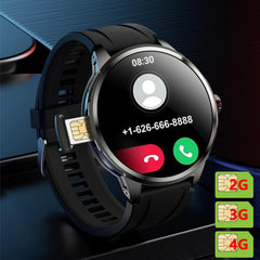 CALMORA H99 4G LTE Android Smartwatch, GPS WiFi Smart Watch with SIM Card Slot, HD Camera, Heart Rate Monitor, Fitness Tracker, Social Media Apps Support, Black
