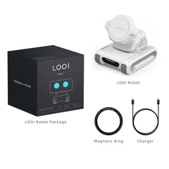 LOOI Robot-Starlight White-AI Desktop Companion, ChatGPT & Gemini Voice Interaction, Visual Understanding, Personality & Memory, 10W Wireless Charging, Tech & Gadget Gift, Electronic pets