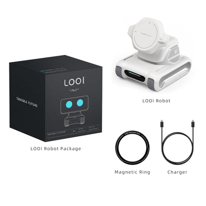 LOOI Robot-Starlight White-AI Desktop Companion, ChatGPT & Gemini Voice Interaction, Visual Understanding, Personality & Memory, 10W Wireless Charging, Tech & Gadget Gift, Electronic pets