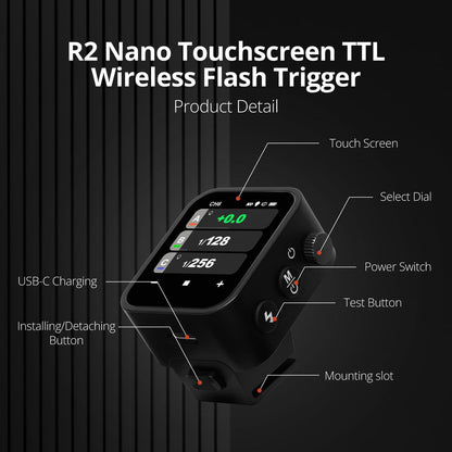 Calmora R2 Nano Touchscreen TTL Wireless Flash Trigger for Olympus and Panasonic, Godox X3