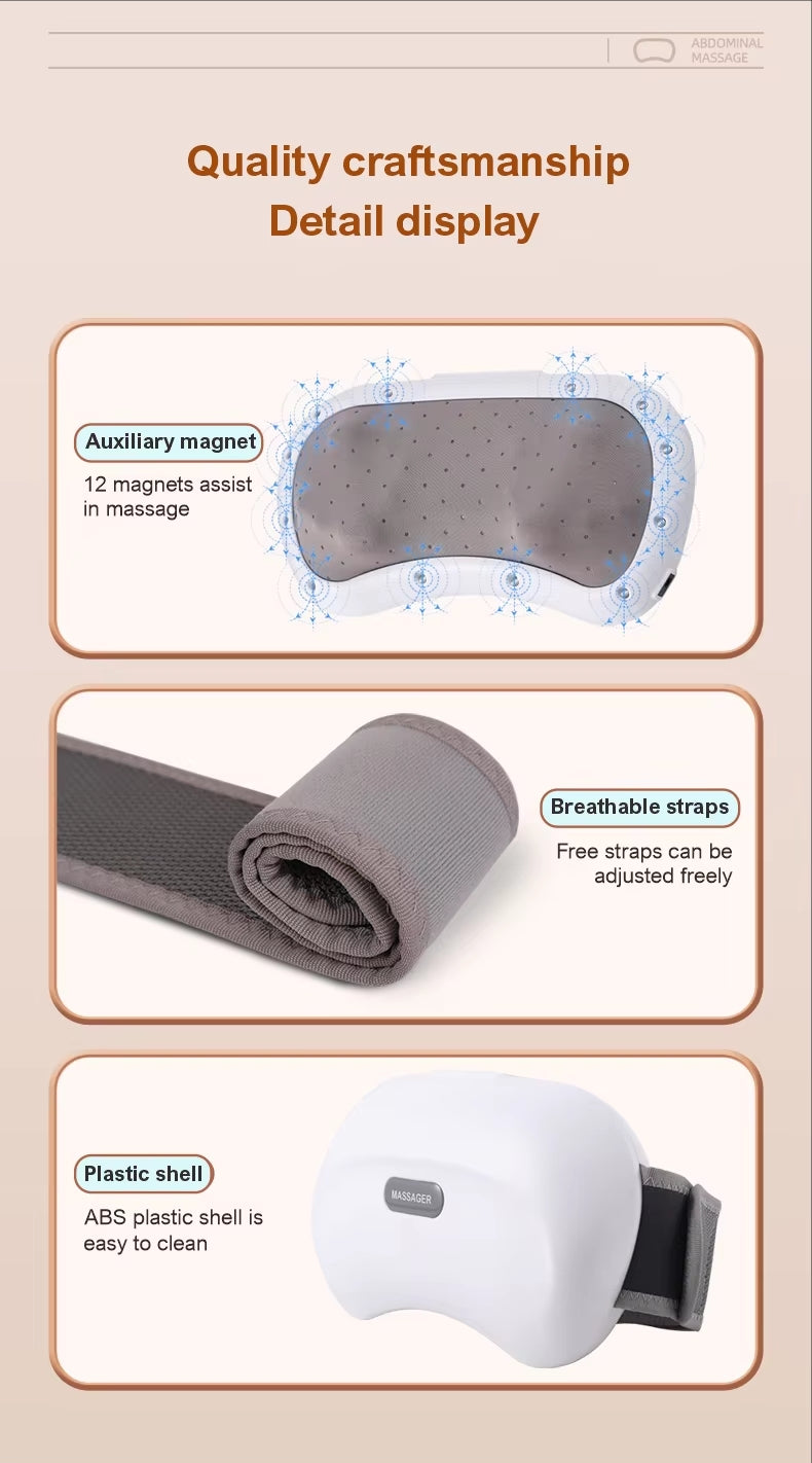 CALMORA Electric Heating Kneading Dual Roller Waist Massage Belt Jade Roller Slimming Vibrating Abdominal Massager Machine