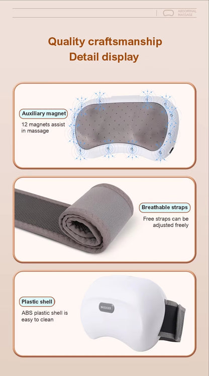 CALMORA Electric Heating Kneading Dual Roller Waist Massage Belt Jade Roller Slimming Vibrating Abdominal Massager Machine