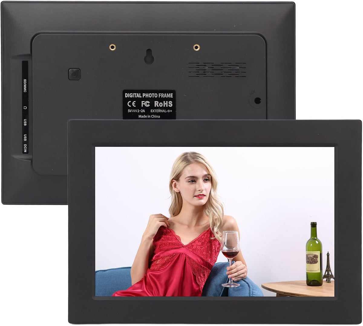 WiFi Digital Picture Frame, 10.1 Inch Digital Photo Frame with IPS HD Touch Screen, Share Photos and Videos Via Frameo App, Auto Rotate, Smart Cloud Photo Frame, 16GB