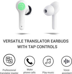 Language Translator Earbuds Language Translator Device Updated Chip 144 Languages and Acccents 0.5s Rapid Translation Music Calling and Translation (with Offline Package)