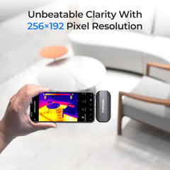 TOPDON TC001 Thermal Imaging Camera Android, 256x192 IR Resolution Thermal Imager with Secondary Analysis, Test Report, Temp Alarm, -4°F~1022°F TEM Range for Smartphones and Window (Space Gray)
