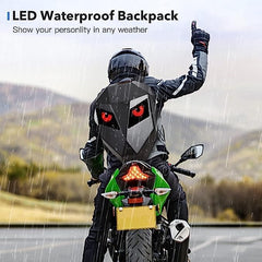 Calmora LED Backpack HELMET Bag Motorcycle Riding Backpack, Hard Shell Travel Bag LED Motorbike Luggage Bags High-Capacity Helmet
